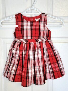 ⚡BOGO⚡Joe Fresh Red Plaid Toddler Dress Size 12-18M